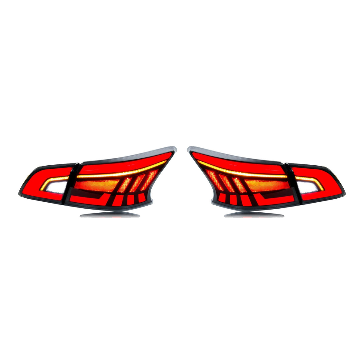 Smoked Sequential LED Tail Lights Pair for Nissan Sentra (2013-2019)