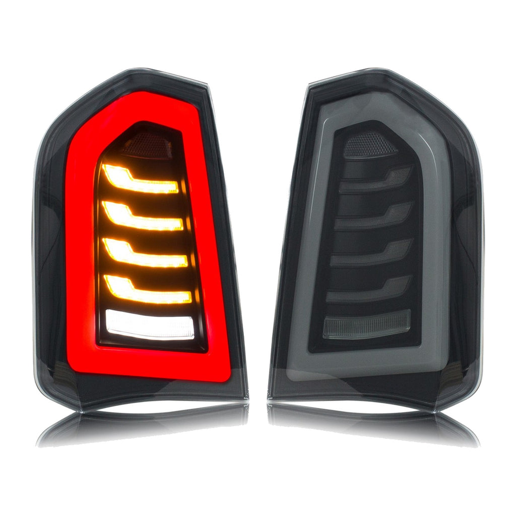 Black Sequential LED Tail Lights Pair for Chrysler 300 / 300C / 300S (2015-2023)