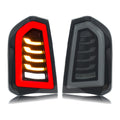Black Sequential LED Tail Lights Pair for Chrysler 300 / 300C / 300S (2015-2023)