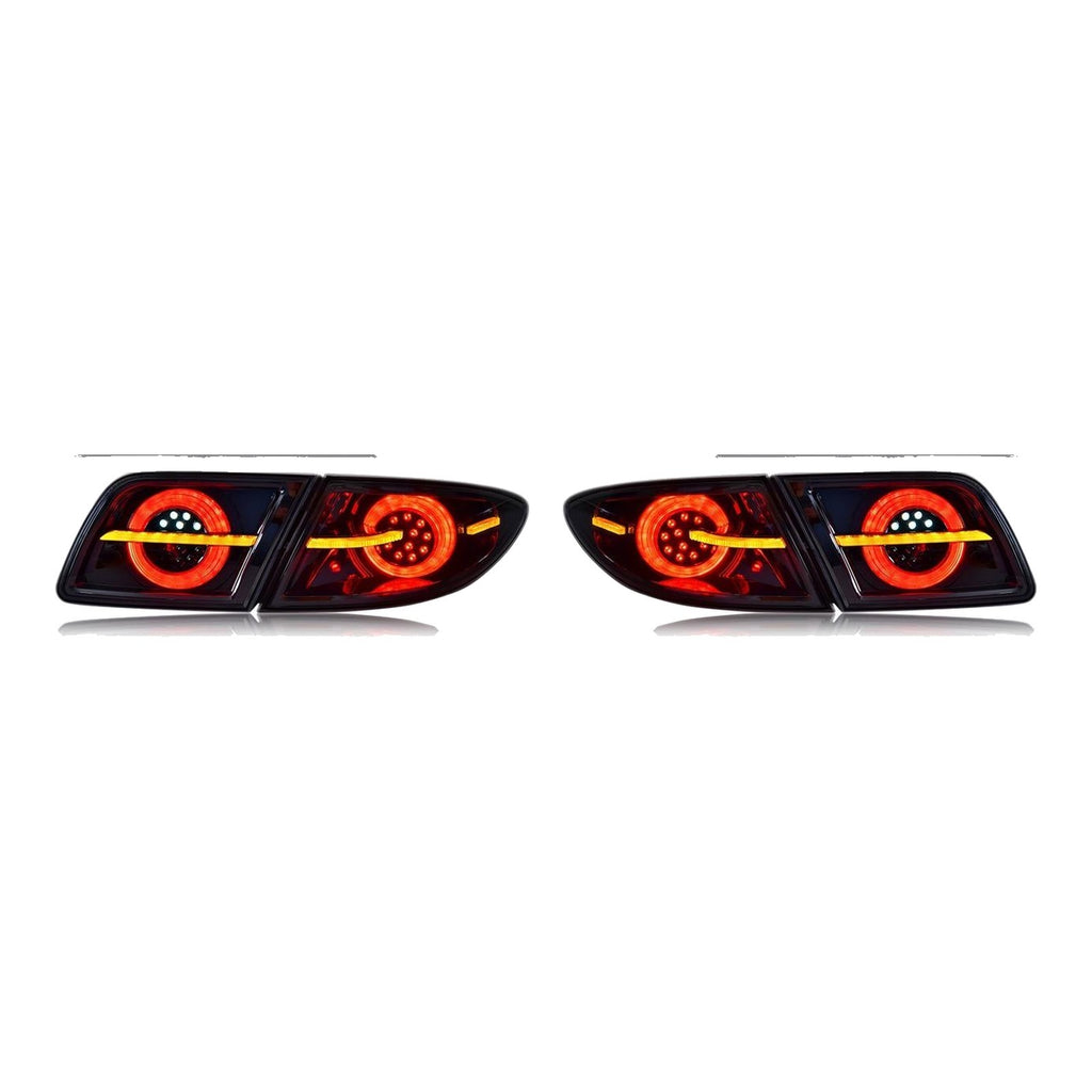 Smoked Sequential LED Tail Lights Pair for Mazda 6 Sedan (2003-2008)