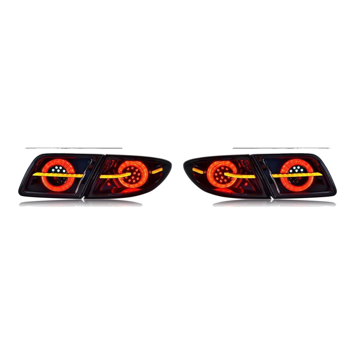 Smoked Sequential LED Tail Lights Pair for Mazda 6 Sedan (2003-2008)
