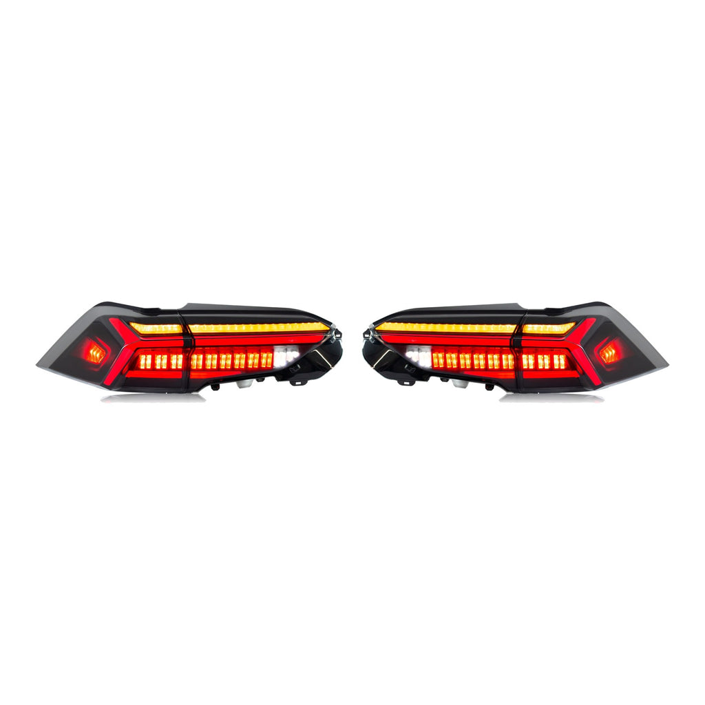 Black Sequential LED Tail Lights Pair for Toyota RAV4 (2019-2024)