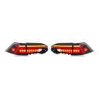 Black Sequential LED Tail Lights Pair for Toyota RAV4 (2019-2024)