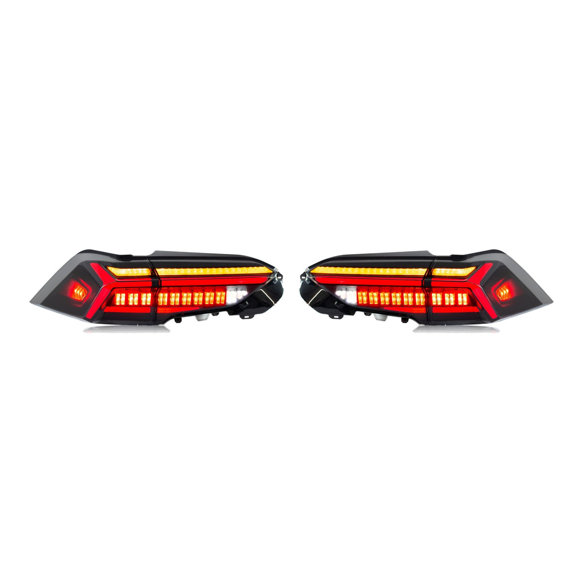 Black Sequential LED Tail Lights Pair for Toyota RAV4 (2019-2024)