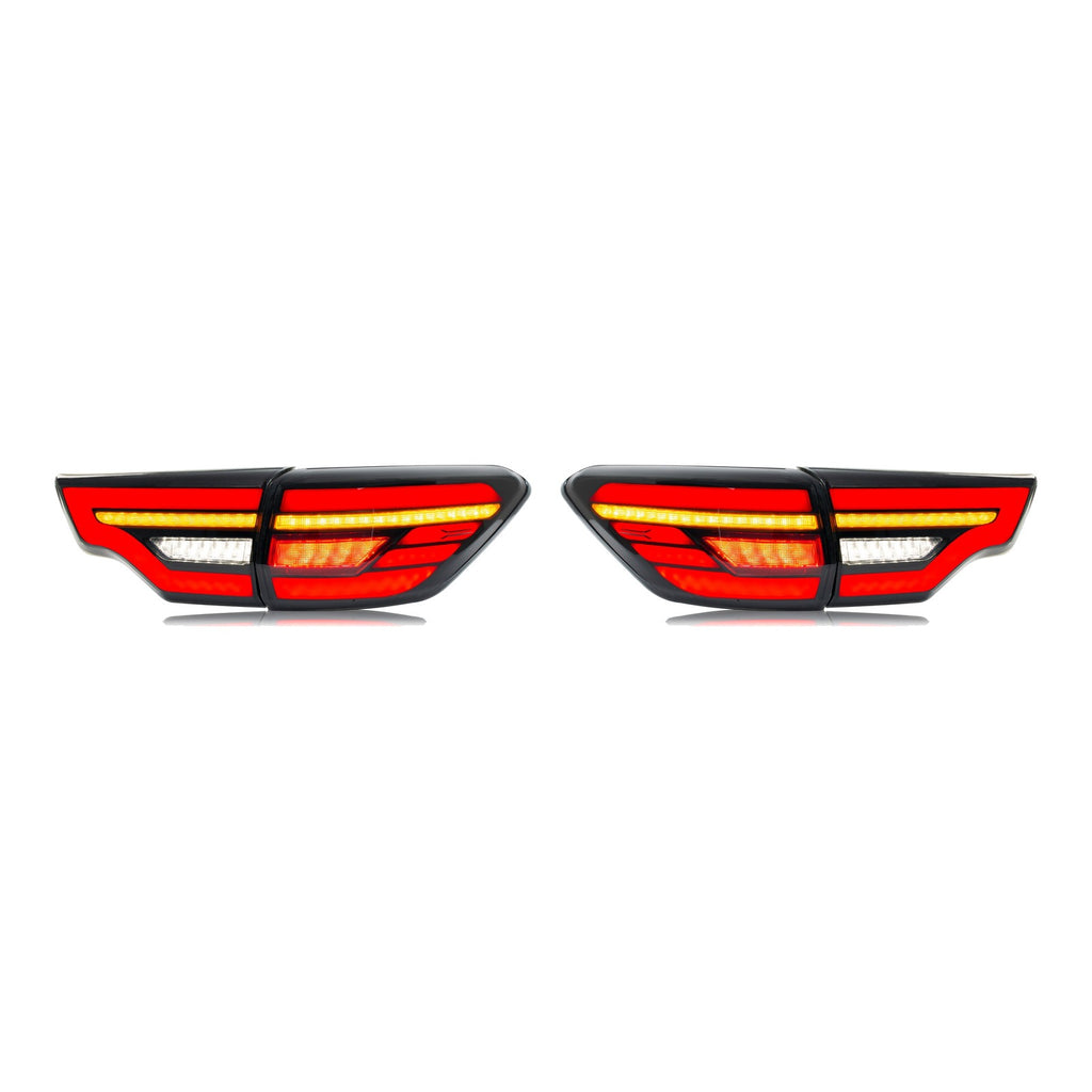 Black Sequential LED Tail Lights Pair for Toyota Highlander LE / SE (2014-2019)