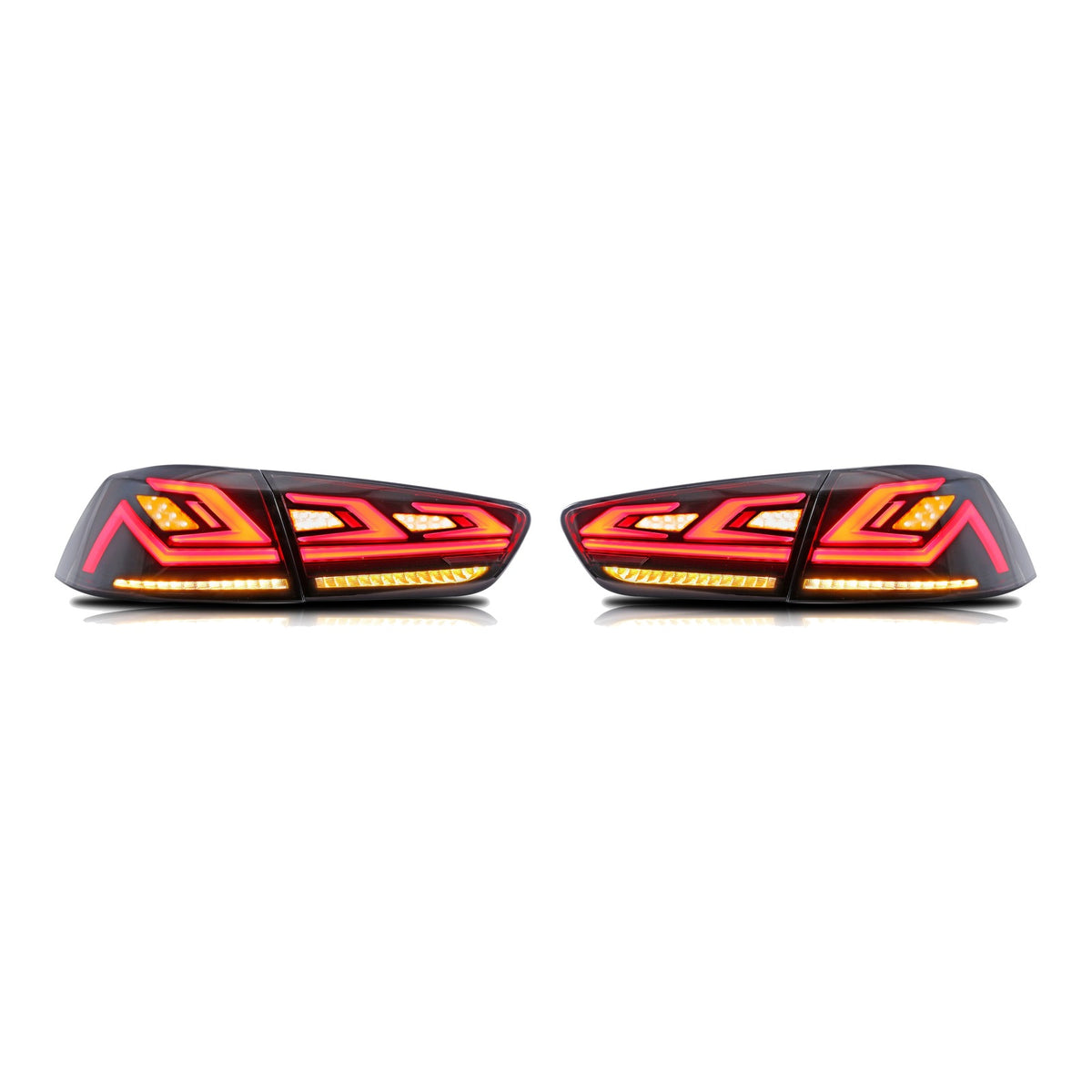 Smoked Sequential LED Tail Lights Pair for Mitsubishi Lancer / Lancer Evolution X (2008-2017)