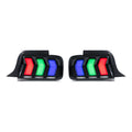 Clear RGB Sequential LED Tail Lights Pair for Ford Mustang (2005-2009)
