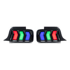 Clear RGB Sequential LED Tail Lights Pair for Ford Mustang (2005-2009)