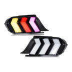 Clear RGB Sequential LED Tail Lights Pair for Ford Mustang (2015-2023)