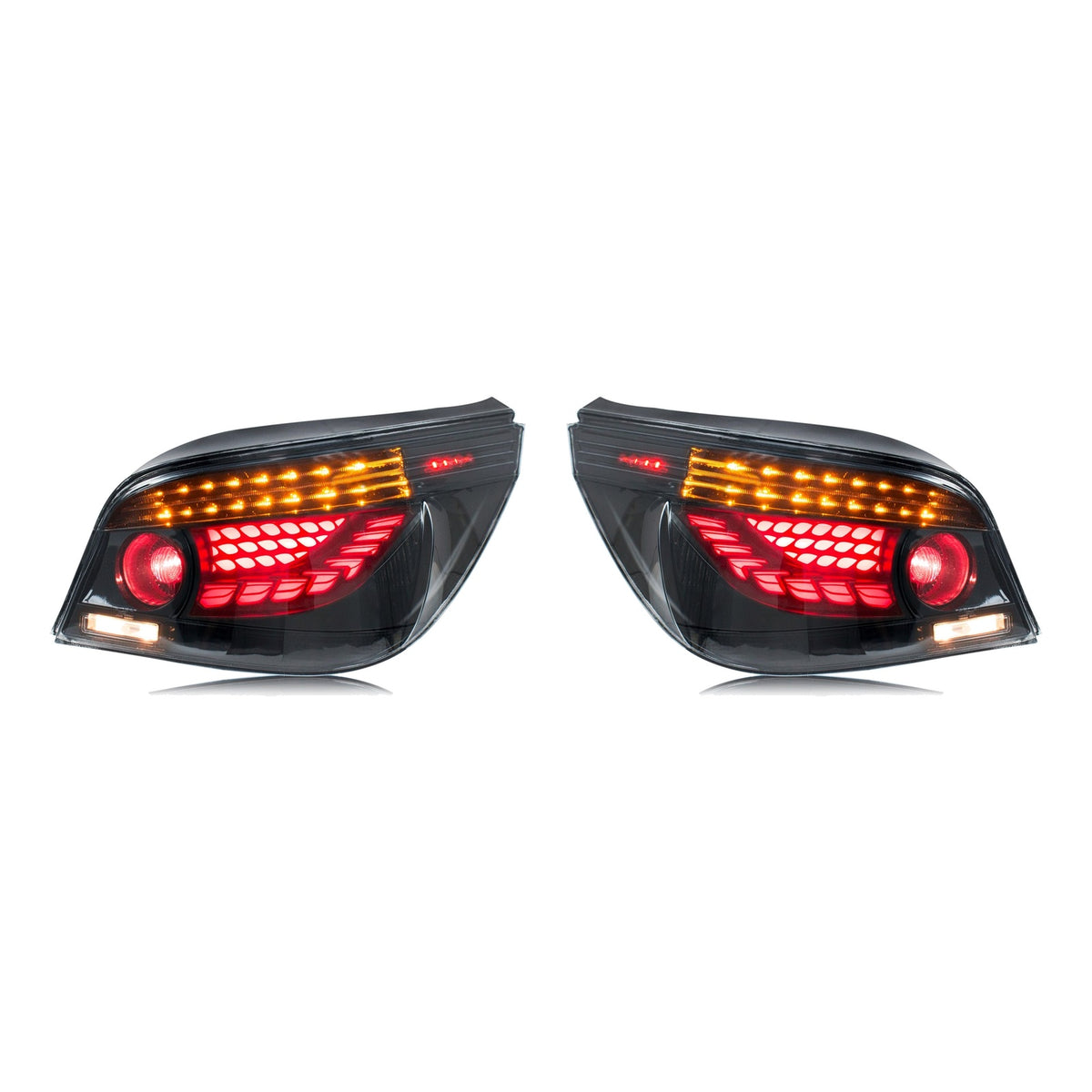 Smoked Sequential LED Tail Lights Pair for BMW 5 Series E60 / M5 (2004-2010)