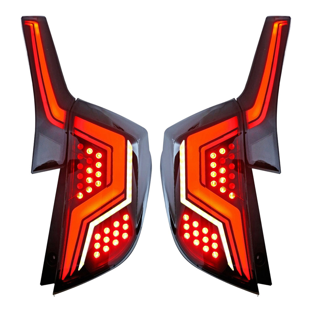 Smoked Sequential LED Tail Lights Pair for Honda Fit (2015-2020)