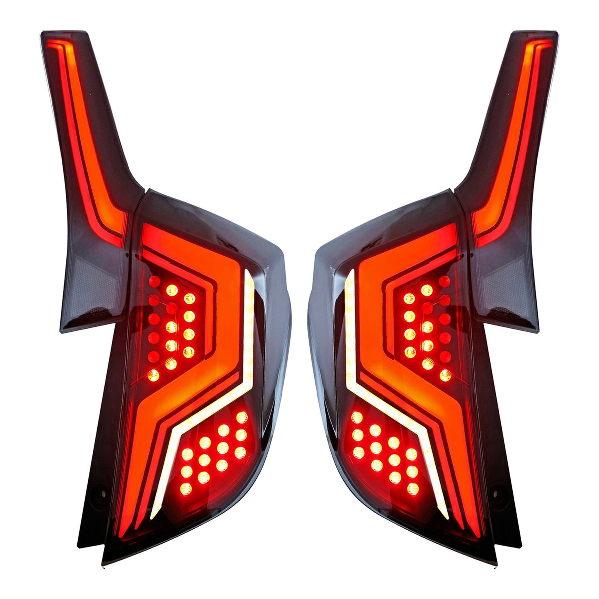 Smoked Sequential LED Tail Lights Pair for Honda Fit (2015-2020)