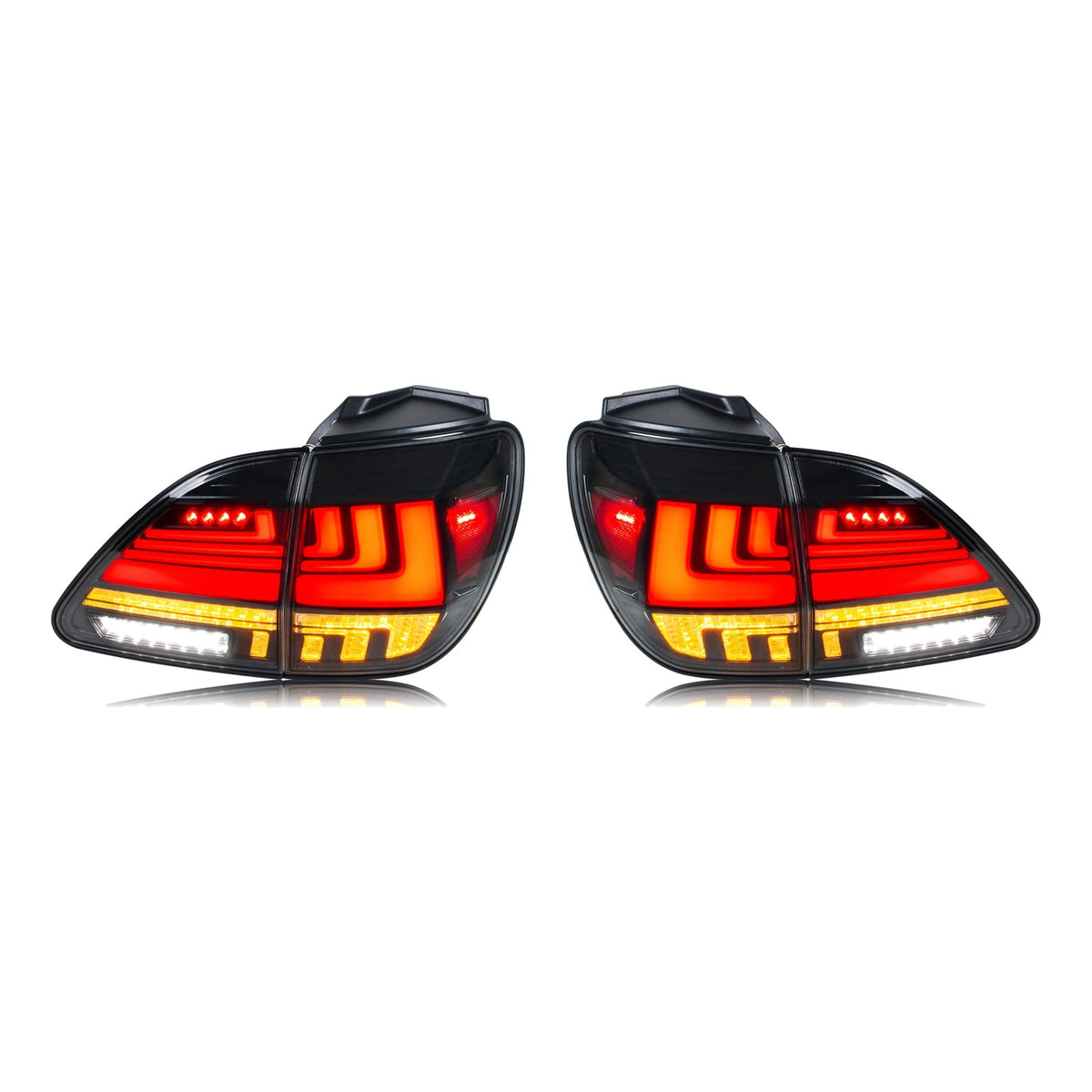 Clear Sequential LED Tail Lights Pair for Lexus RX300 (1999-2000)