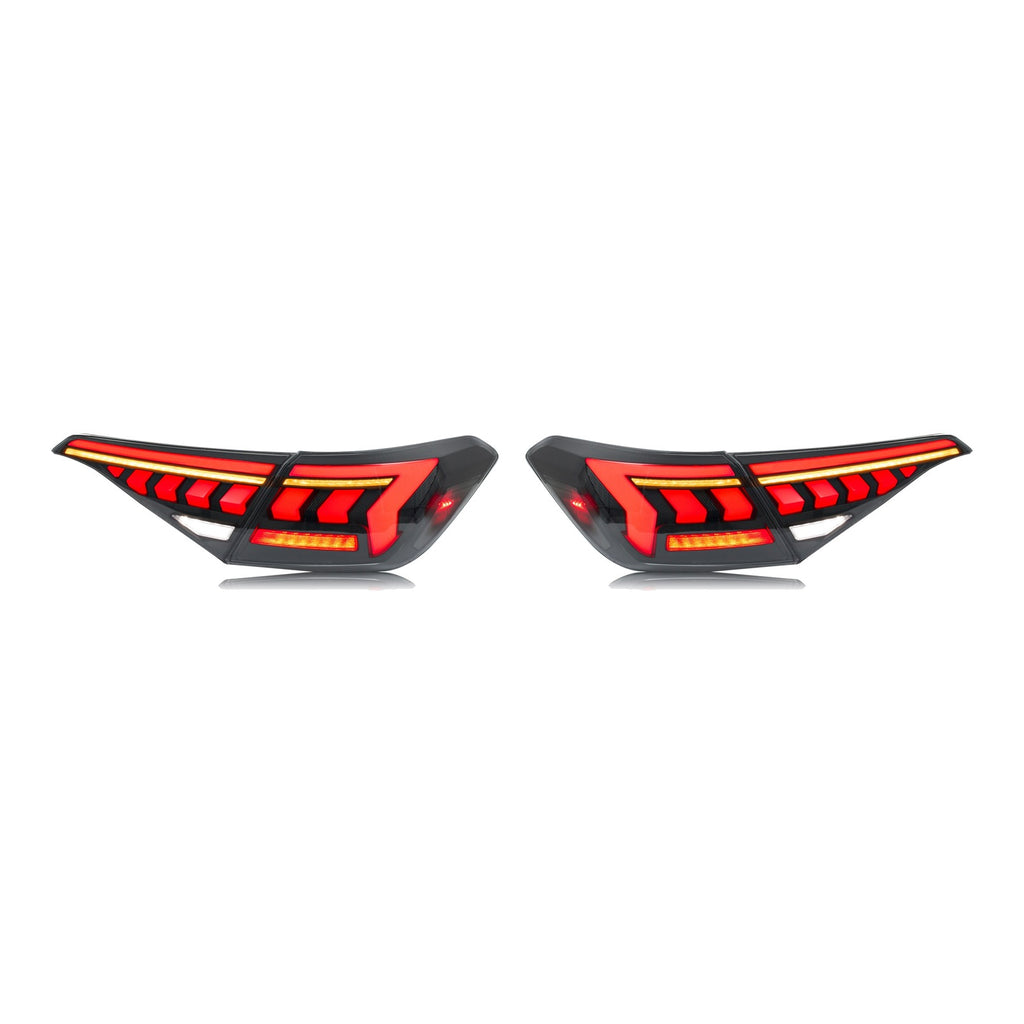 Black Sequential LED Tail Lights Pair for Honda Civic Sedan (2022-2026)