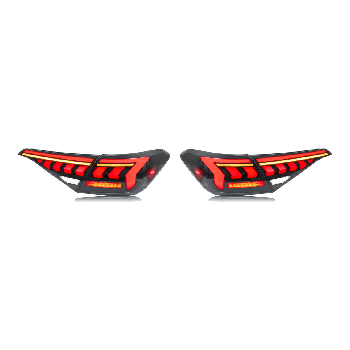 Black Sequential LED Tail Lights Pair for Honda Civic Sedan (2022-2026)