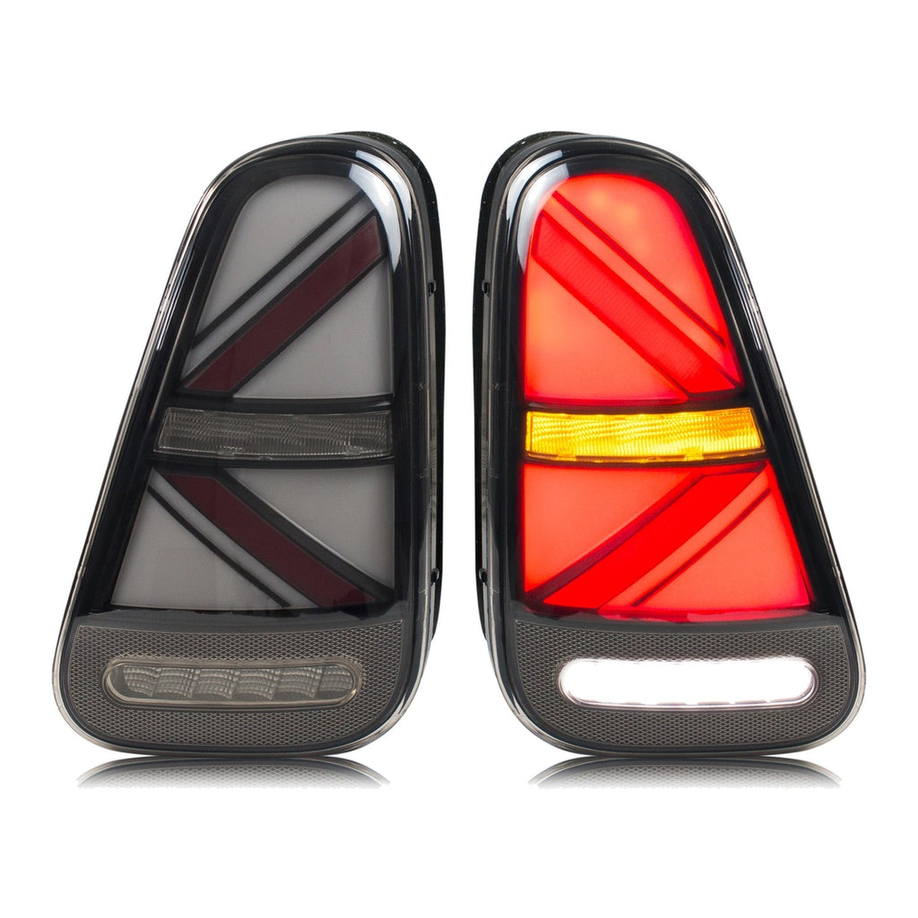Smoked Sequential LED Tail Lights Pair for Mini Cooper R50 / R52 / R53 (2002-2008)