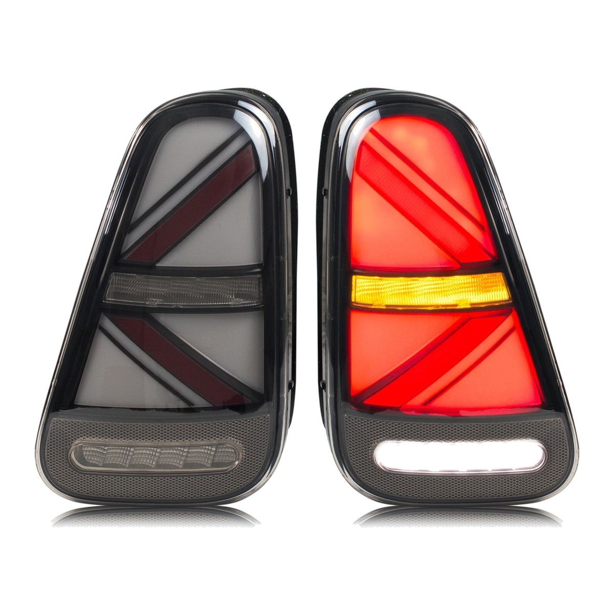 Smoked Sequential LED Tail Lights Pair for Mini Cooper R50 / R52 / R53 (2002-2008)