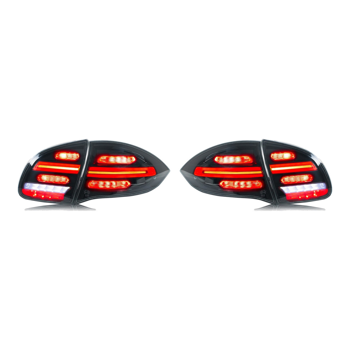 Clear Sequential LED Tail Lights Pair for Porsche Cayenne (2011-2014)
