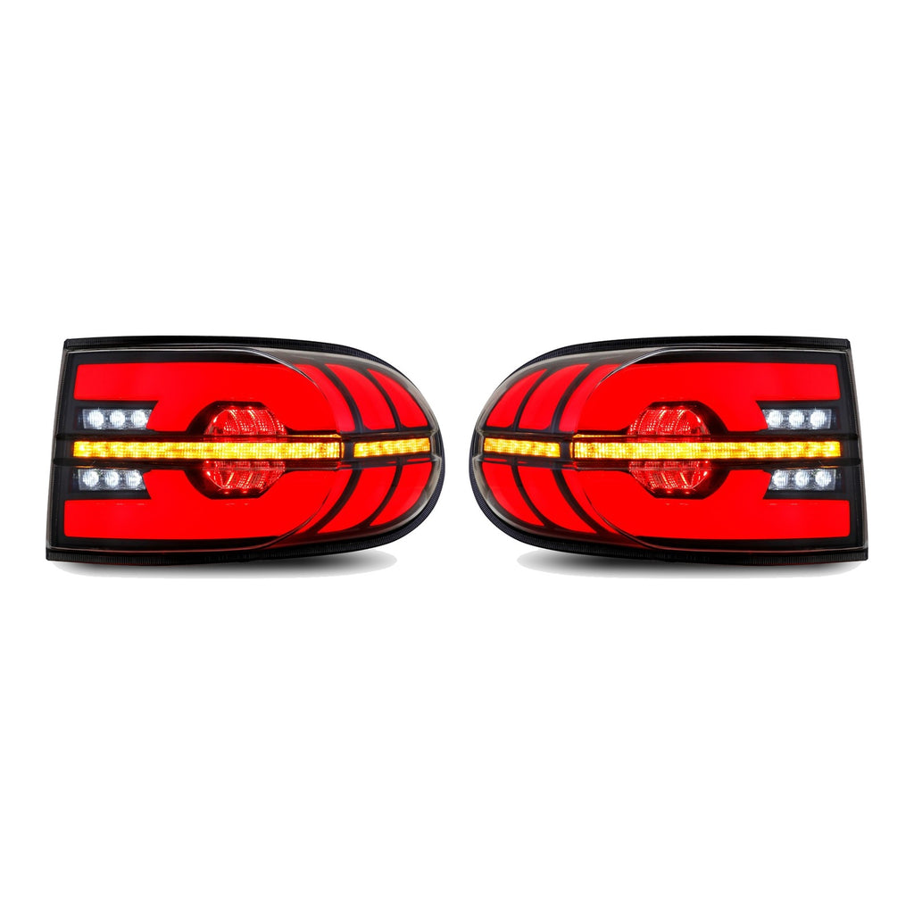 Smoked Sequential LED Tail Lights Pair for Toyota FJ Cruiser (2007-2014)