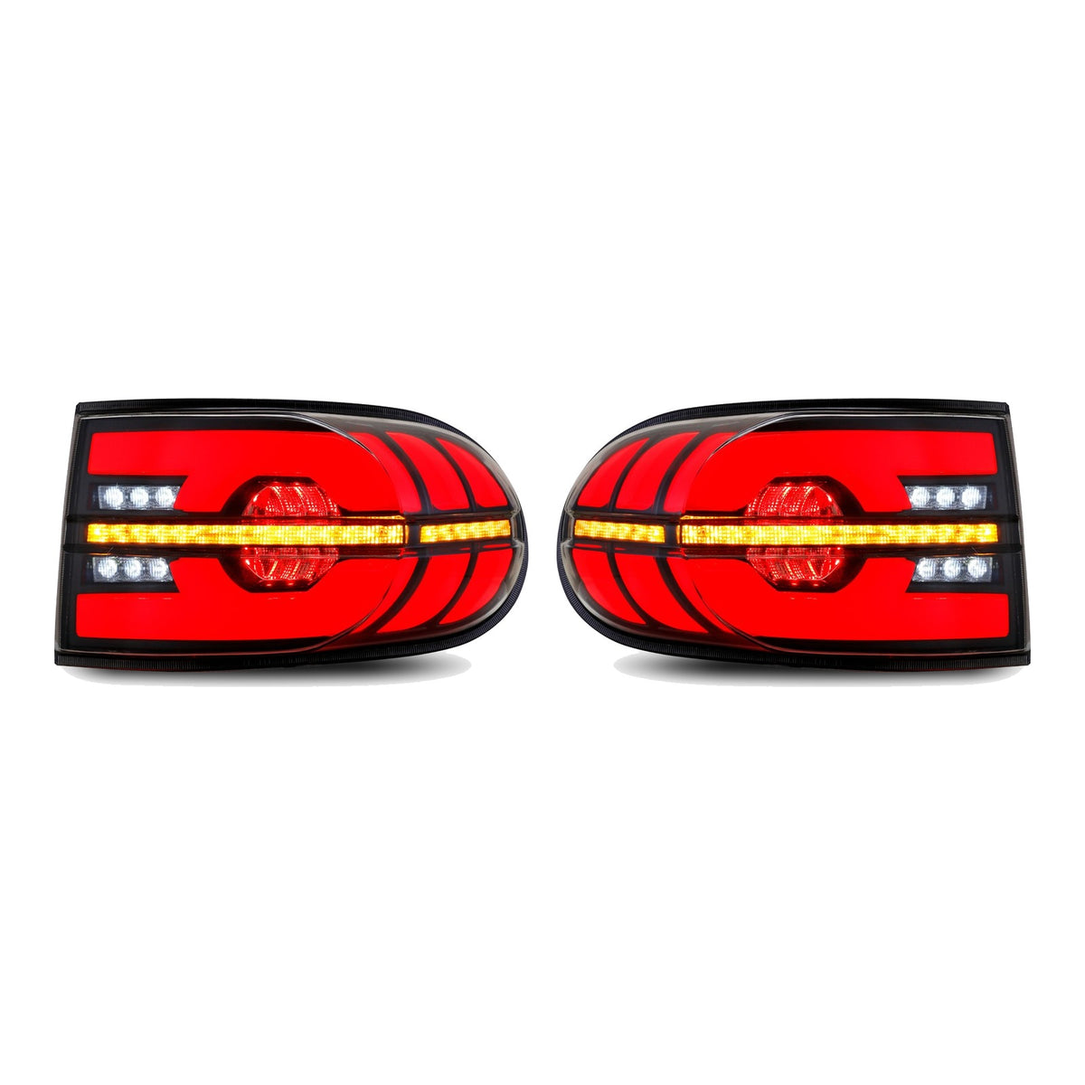 Smoked Sequential LED Tail Lights Pair for Toyota FJ Cruiser (2007-2014)