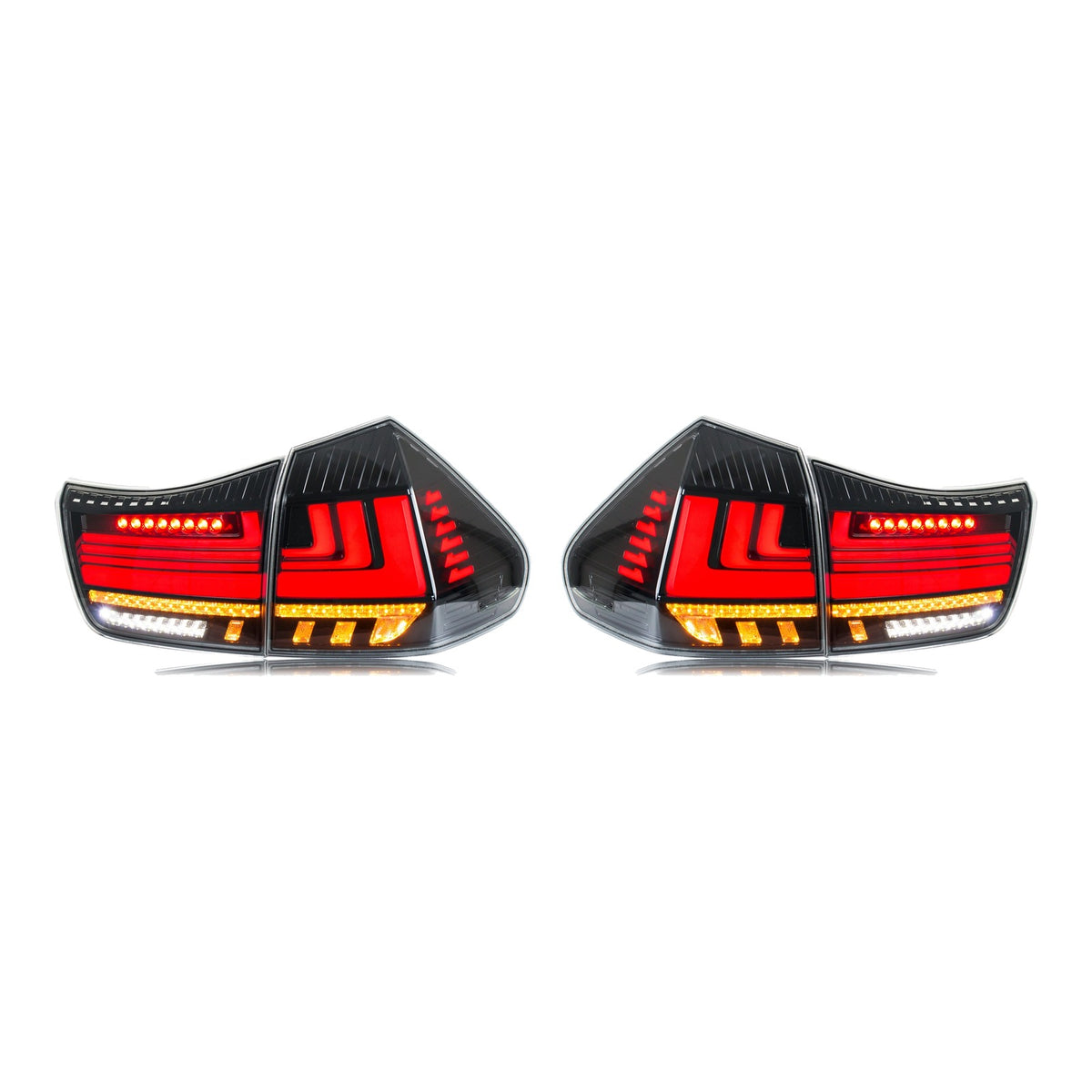 Clear Sequential LED Tail Lights Pair for Lexus RX330 / RX350 (2004-2009)