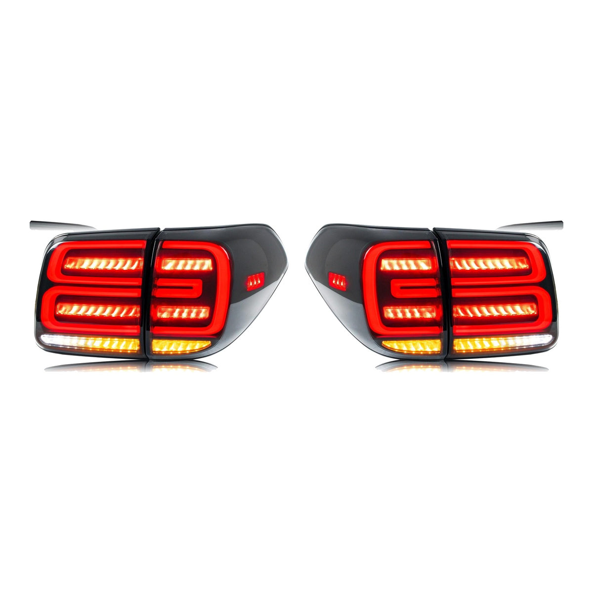 Smoked Sequential LED Tail Lights Pair for Nissan Armada (2017-2020)