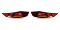 Red Sequential LED Tail Lights Pair for Hyundai Elantra Sedan (2017-2018)