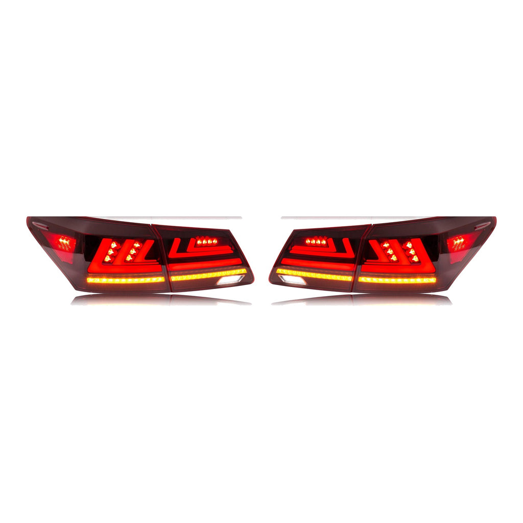 Red Sequential LED Tail Lights Pair for Lexus ES350 (2007-2012)