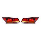 Red Sequential LED Tail Lights Pair for Lexus ES350 (2007-2012)