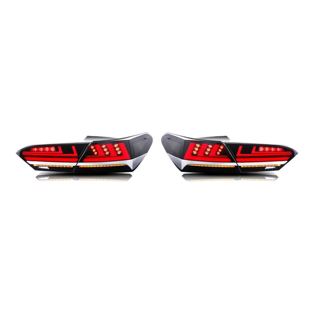 Black Sequential LED Tail Lights Pair for Toyota Camry (2018-2023)
