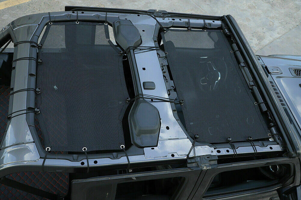 Twin Mesh Bikini Shade Top Cover for Jeep Wrangler JL 4DR 2018-2023 Exterior Part