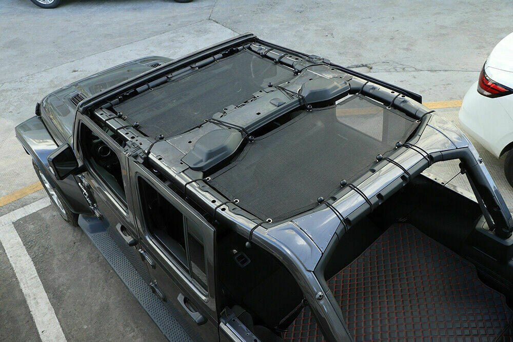 Twin Mesh Bikini Shade Top Cover for Jeep Wrangler JL 4DR 2018-2023 Exterior Part