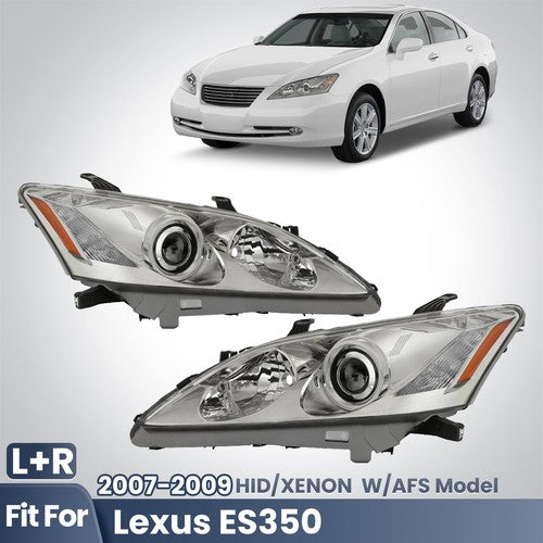 Fitment diagram for 2007-2009 Lexus ES350 headlights