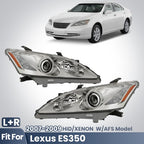 Fitment diagram for 2007-2009 Lexus ES350 headlights
