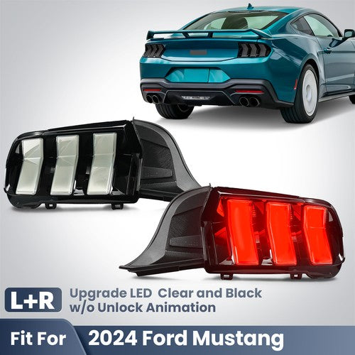 clear/black LED tail light view 1 for Ford Mustang (2024)
