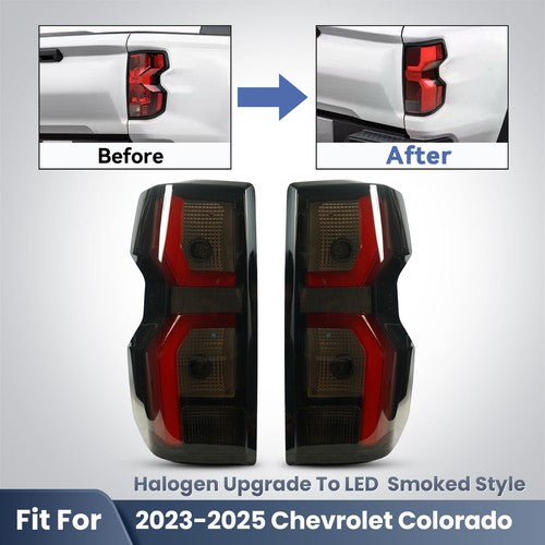 smoked LED tail light view 1 for Chevy Colorado Halogen Models (2023-2026)