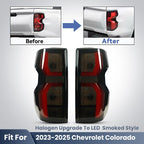 smoked LED tail light view 1 for Chevy Colorado Halogen Models (2023-2026)
