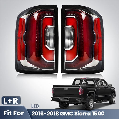 chrome LED tail light view 1 for GMC Sierra 1500 Factory LED Models (2016-2018)