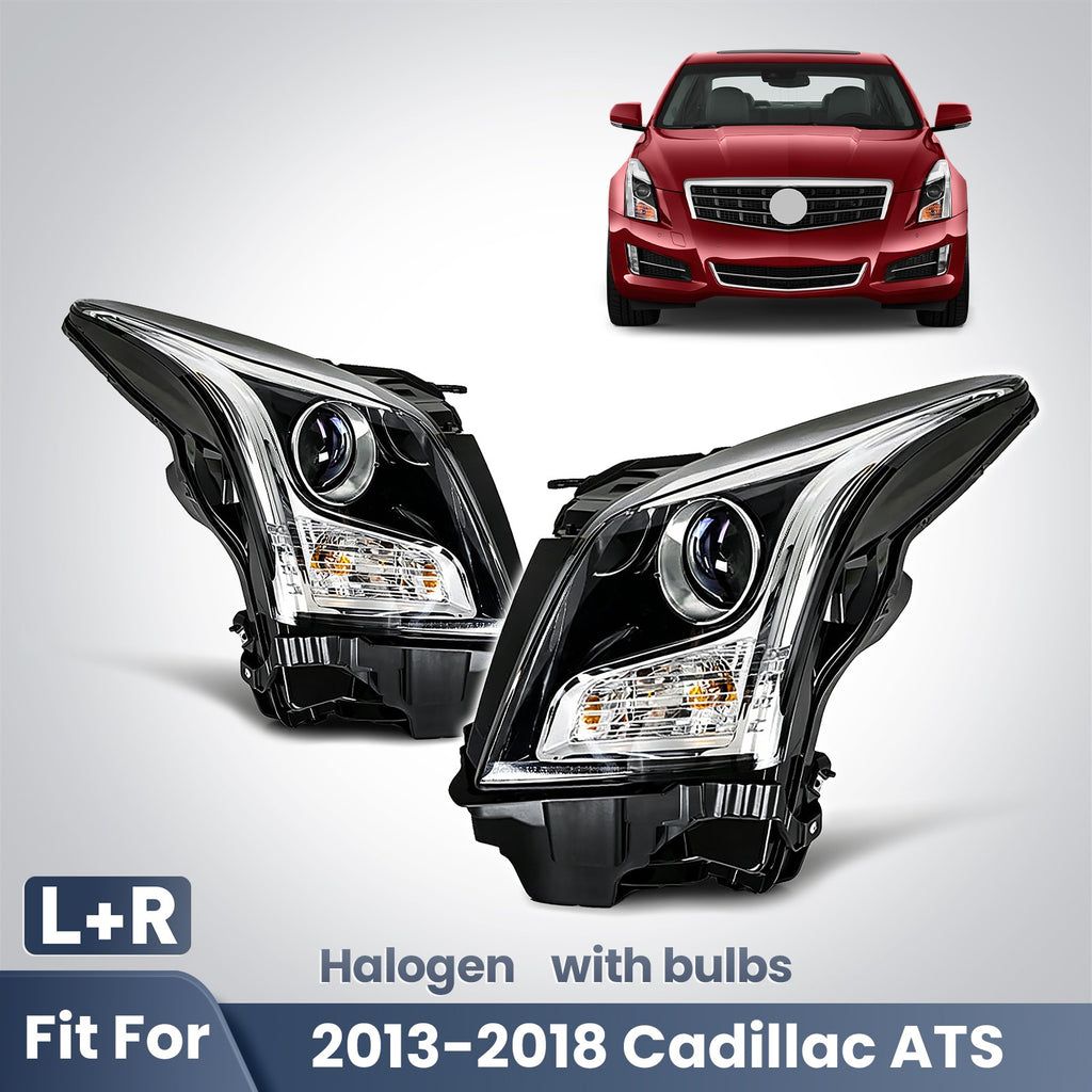 Fitment diagram for 2013-2018 Cadillac ATS headlights