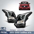 Fitment diagram for 2013-2018 Cadillac ATS headlights