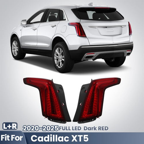 dark red LED tail light view 1 for Cadillac XT5 (2020-2025)