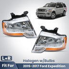 Fitment diagram for 2015-2017 Ford Expedition headlights