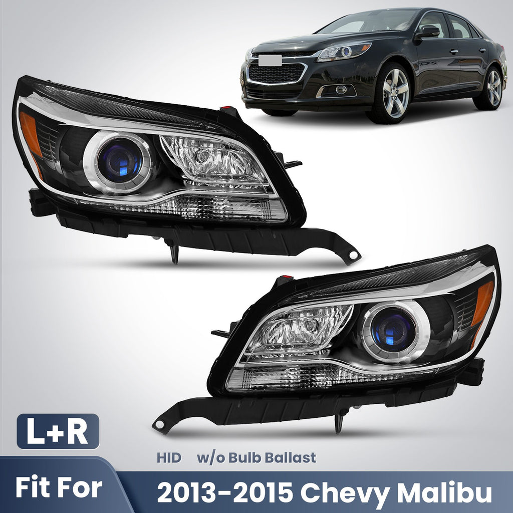 Fitment diagram for 2013-2015 Chevrolet Malibu headlights