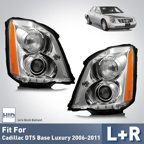 Chrome HID Projector headlight features and specifications for 2006-2011 Cadillac DTS
