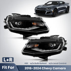 Pair HID headlight front angle for 2016-2024 Chevy Camaro