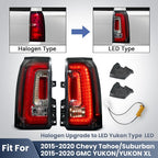 Yukon-style LED tail light view 1 for Chevy Tahoe & Suburban (2015-2020)