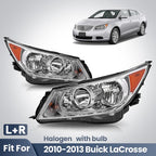Fitment diagram for 2010-2013 Buick LaCrosse headlights