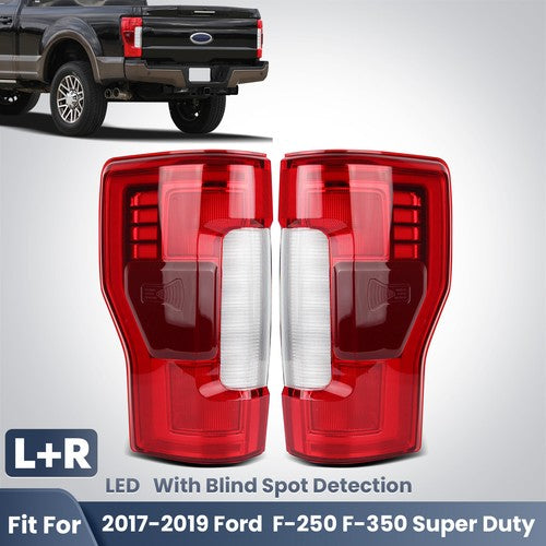 black LED tail light view 1 for Ford F-250 F-350 Super Duty (2017-2019)