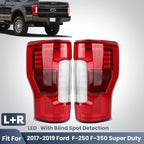 black LED tail light view 1 for Ford F-250 F-350 Super Duty (2017-2019)