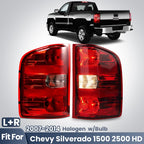 chrome halogen tail light view 1 for Chevy Silverado 1500 2500HD (2007-2013)